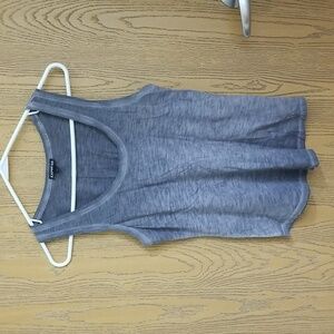 Express Distressed Gray Tank Top